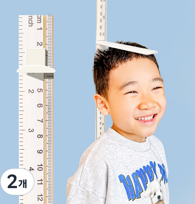 모두스마일 키재기 아기 어린이키 키재기자, 화이트180cm, 2개