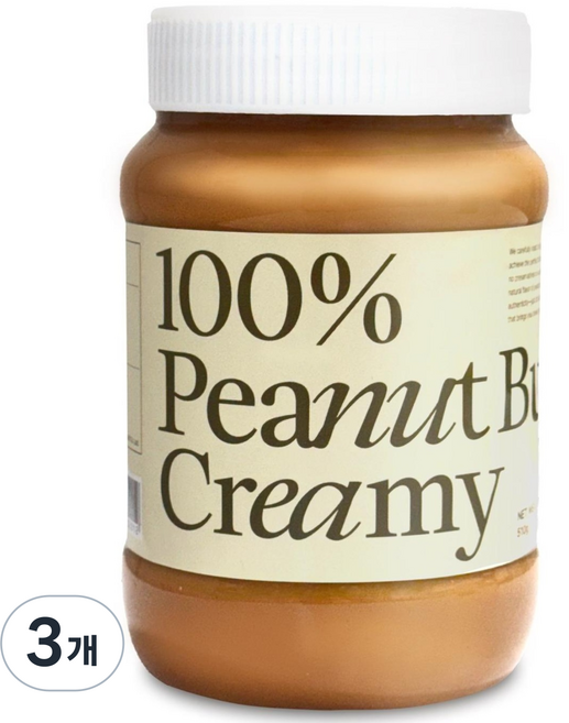 윌리스 100% 땅콩버터 크리미, 3개, 510g