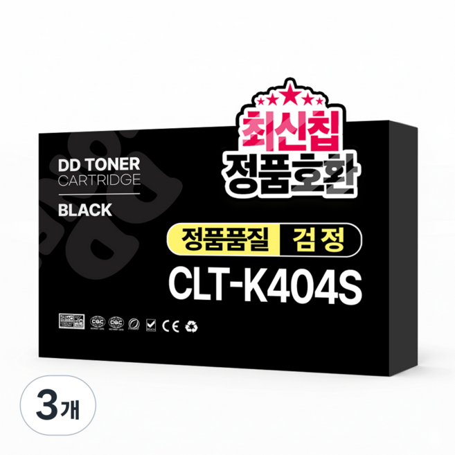 디디토너 SL-C483W SL-C483FW SL-C433 SL-C432 SL-C430 SL-C482W C482FW 호환, 3개, CLT-K404S 검정