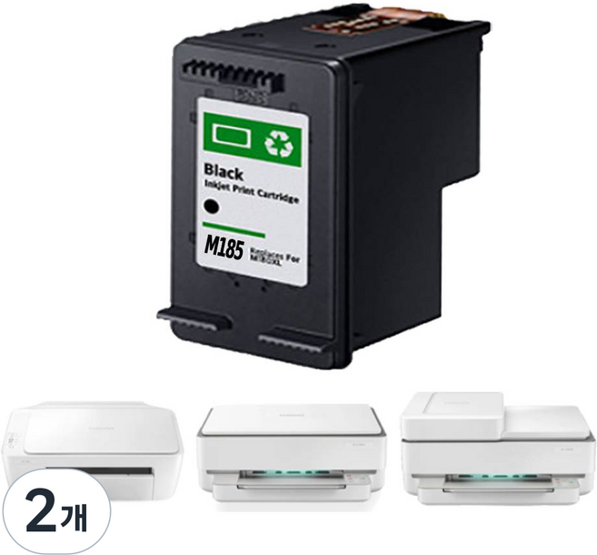 호환 삼성 SL-J1680 잉크, 2개, M185XL 800매 검정 대용량