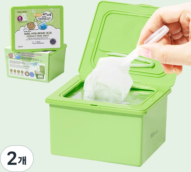 에스폴리오 스네일 히알루론산 에센스 뽑아쓰는 마스크팩 마스크팩 / 주름 탄력 수분 마스크팩/뮤신 히알루론산, 2개, 30개입 - 쿠팡