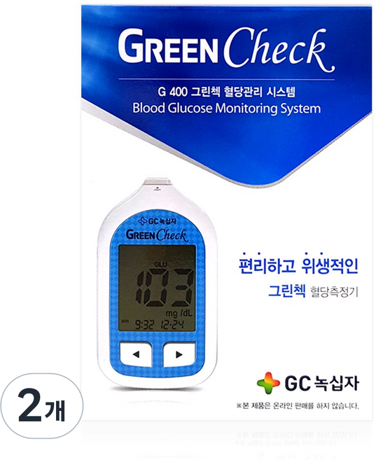 GC녹십자 그린첵 혈당 측정계 검사기계 측정기계, 2개