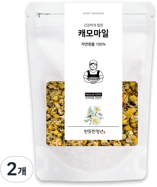 프리미엄 유럽산 캐모마일 꽃차 리필팩, 200g, 1개입, 2개