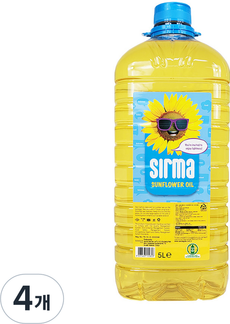스르마 해바라기씨유, 4개, 5L