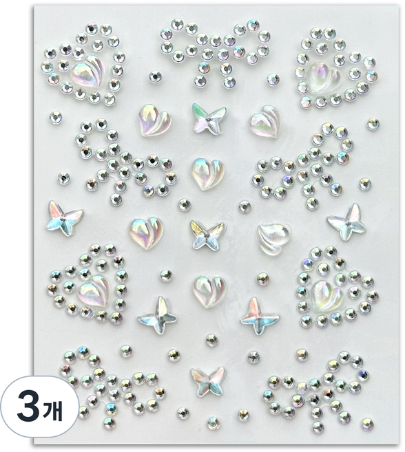 다락301 스티커 페이스 반짝이 페스티벌 파티 워터밤 메이크업 큐빅 얼굴스티커, 3개, 05 리본하트