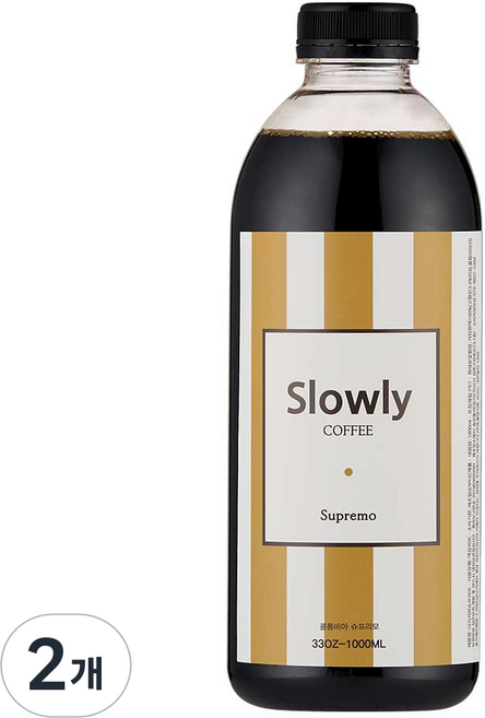 슬로울리 슈프리모 더치커피 콜드브루 원액, 1L, 2개, 1개입