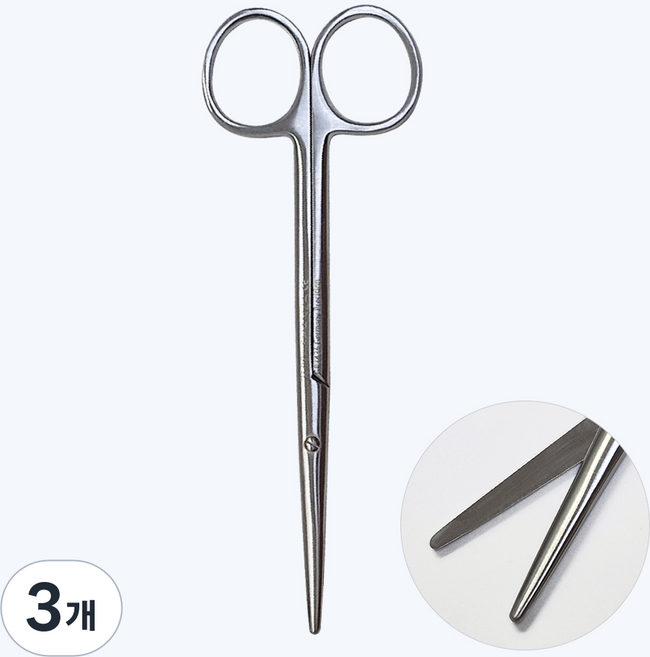의료용 메젬바움 직선 가위 고급형 14.5cm 외과가위 병원 의료 간호사, 3개, 고급 메젬바움 직선가위14.5cm