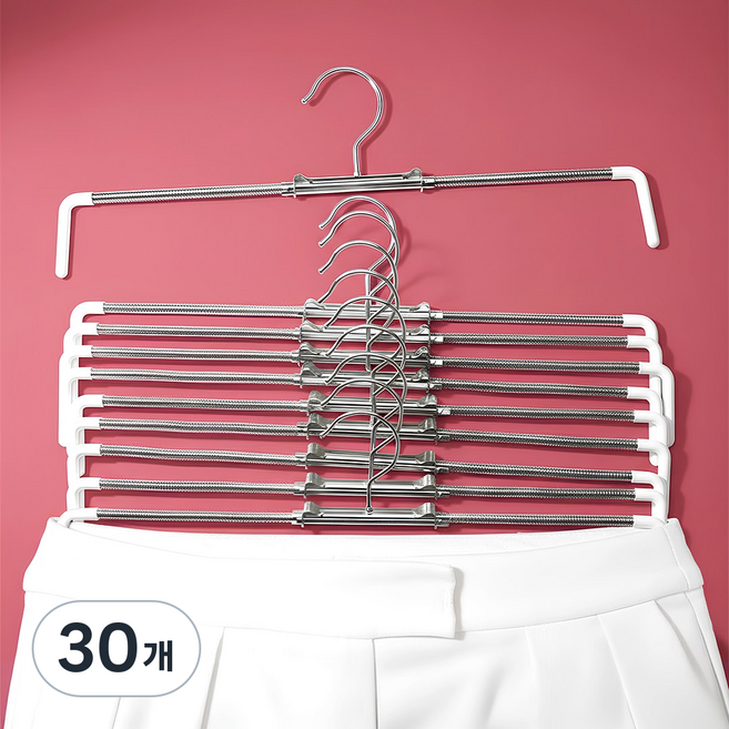 아우라7 자국없는 논슬립 치마 바지걸이, 30개, M (여성 추천)