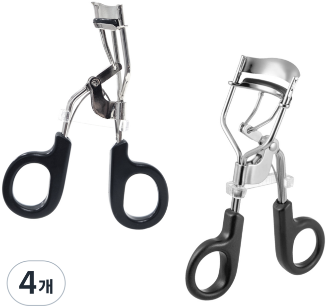 속눈썹뷰러 Ssok 쏙 아이래쉬 뷰러 눈썹뷰러, 4개, 메탈/블랙