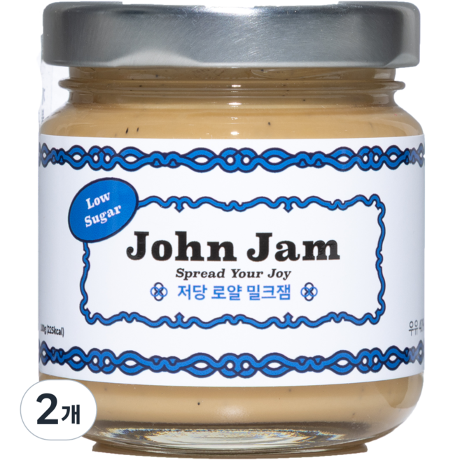 존잼 저당 시그니처 로얄밀크잼 로얄스프레드 바닐라빈, 100g, 2개