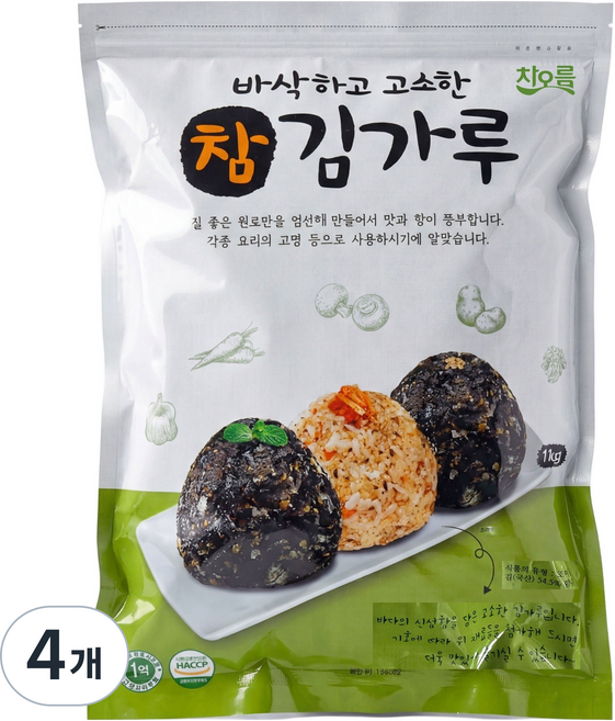 [차오름] 볶음밥 주먹밥 김가루 국산 haccp, 4개, 1kg