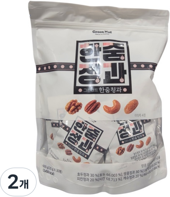 그린넛 한줌정과 600g X 2개
