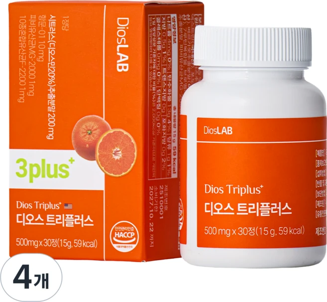 디오스트리플러스 디오스민 장유산균, 15g, 4개, 장유산균 1Box (1개월) - 쿠팡