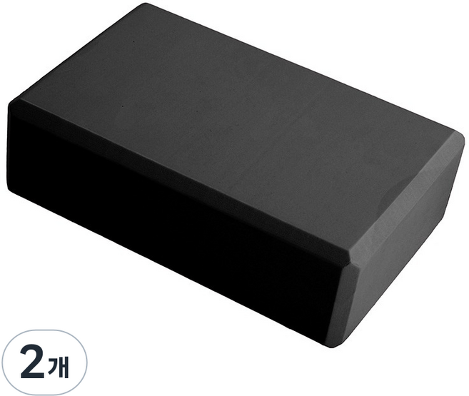EVA 요가 벽돌 압축 운동 피트니스 댄스 다리 프레스 요가 블록 필라테스 스트레칭 운동, 블랙, 2개