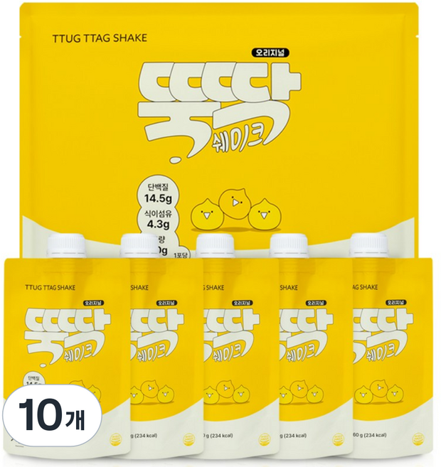 뚝딱쉐이크 오리지널 2세트, 10개, 60g