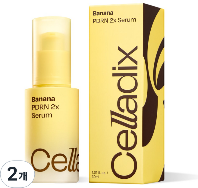 셀라딕스 바나나 PDRN 2x 세럼 고순도 99% 밀착광채 색소침착 주름 모공개선, 2개, 30ml