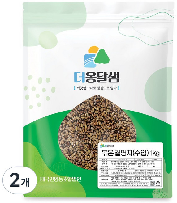 더옹달샘 깨끗하게 볶은 결명자차 1kg, 2개, 1개입