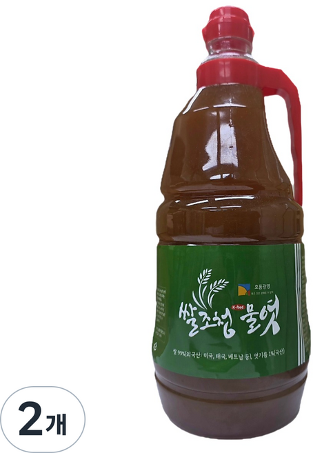 [호품광명 공장직영] 쌀조청물엿, 2.4kg, 2개