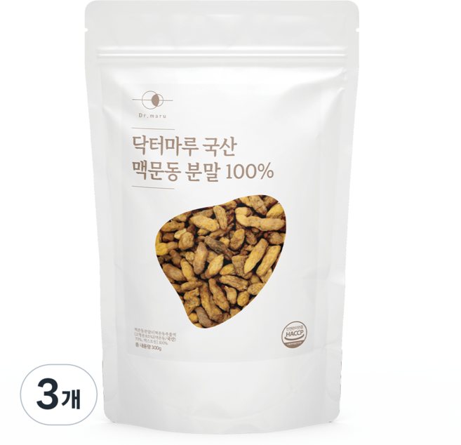 닥터마루 국산 맥문동 분말H 100%, 3개, 300g