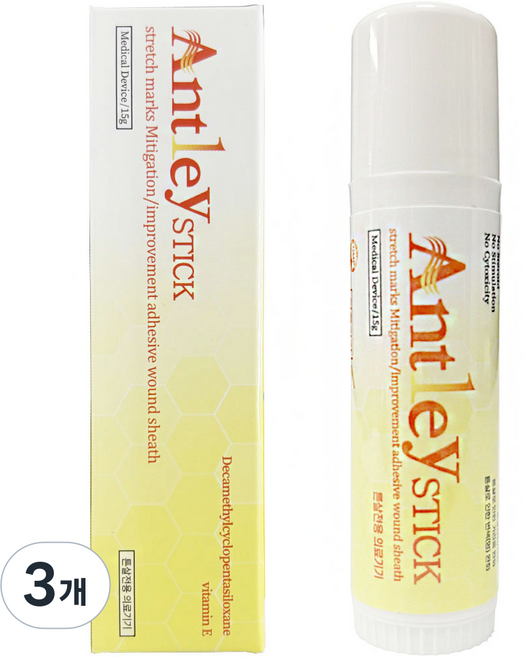 안틀레이 튼살 흉터연고 스틱 의료기기, 15g, 3개