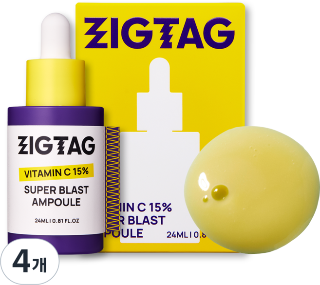 직택 앰플 세럼 순수 비타민C 기미 잡티 색소침착 미백 화이트닝, 4개, 24ml