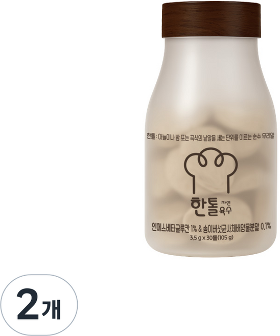 한톨 육수 코인타입 송이버섯 베타글루칸이 함유된 만능자연육수, 2개, 105g