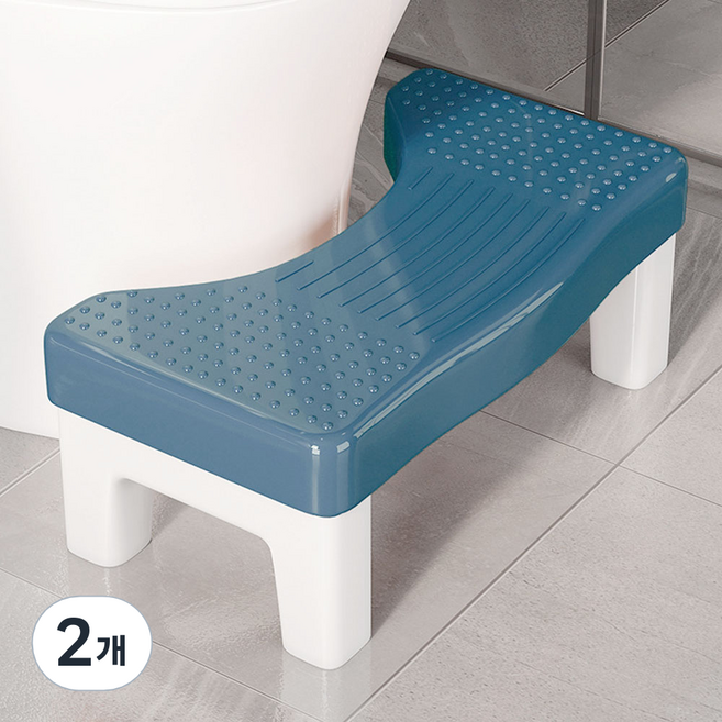 오드상회 발받침대 받침대 변기발판 발판 책상발받침대 욕실발판 사무실발받침대 발받침 키높이발판 화장실발판, 2개, 02_블루