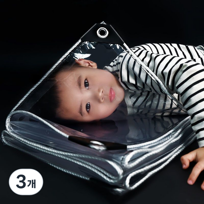 태월 비닐 막 포차 천막 테라스 PVC 방풍 방수, 3개