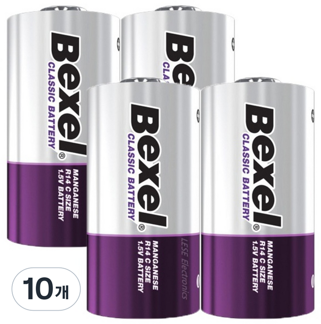 벡셀 망간 C형 건전지 / R14, 10개, 2개입