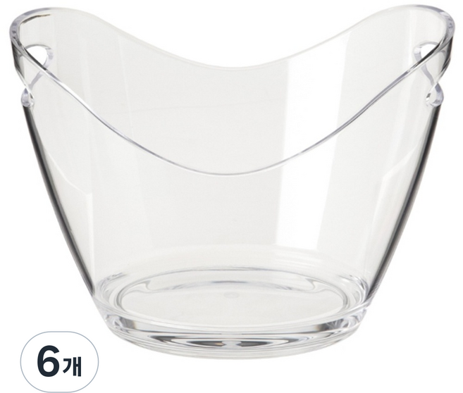 구스터프 투명 아이스버킷 와인 얼음통, 6개, 8L