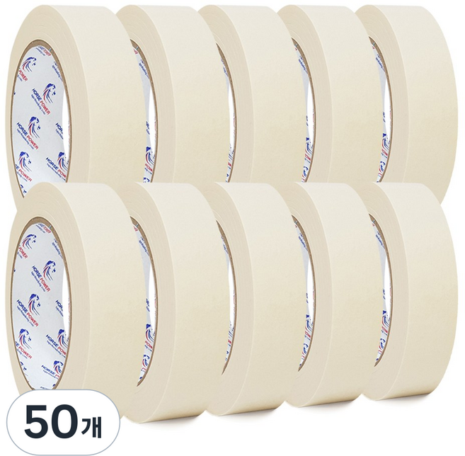 HSPW 마스킹테이프 아이보리 대용량 25mm 길이40M, 50개