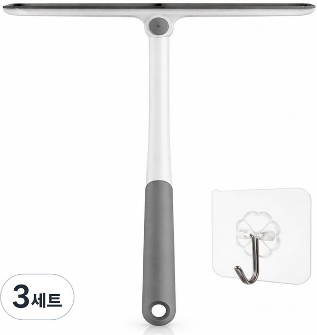 소픽 접이식 스퀴지 유리닦이 청소도구 세트, 360도 스퀴지 + 무타공걸이, 3세트