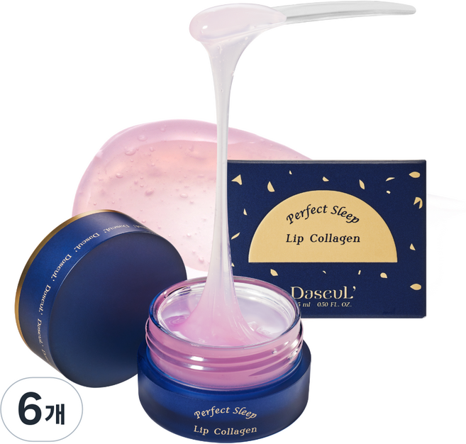 다슬 퍼펙트 슬립 립 콜라겐 슬리핑 콜라겐 립마스크, 6개, 15ml