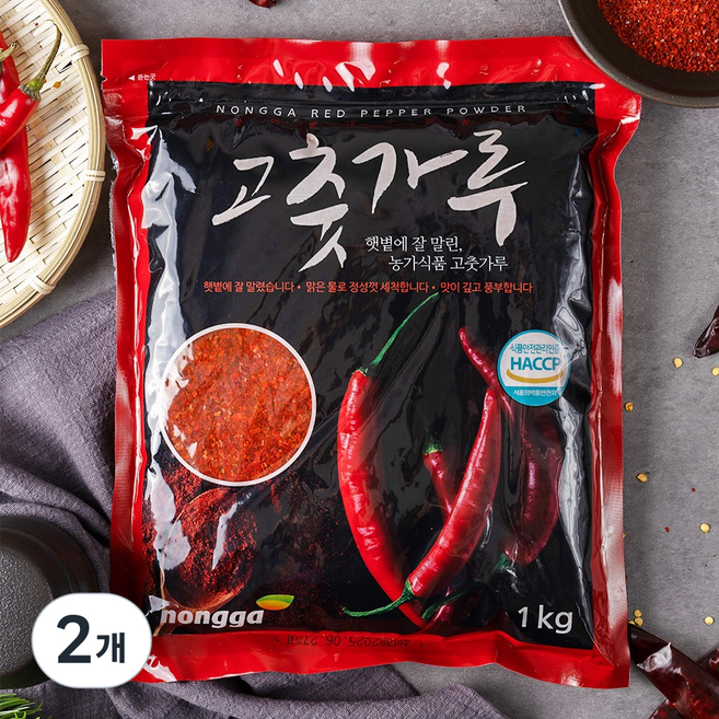 국산 햇고추가루 고운용 고추장용 충북 제천 고춧가루, 1kg, 2개