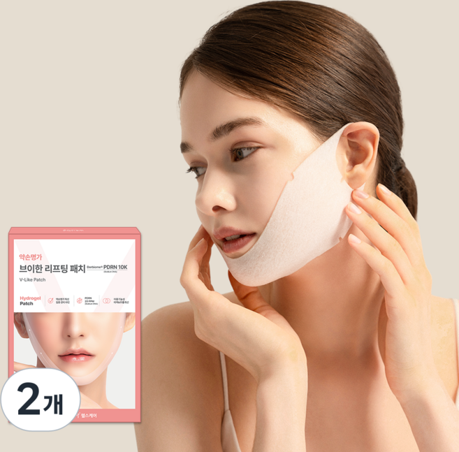 약손명가 브이한 리프팅패치 턱선 브이라인 미백 주름개선 패치, 2박스
