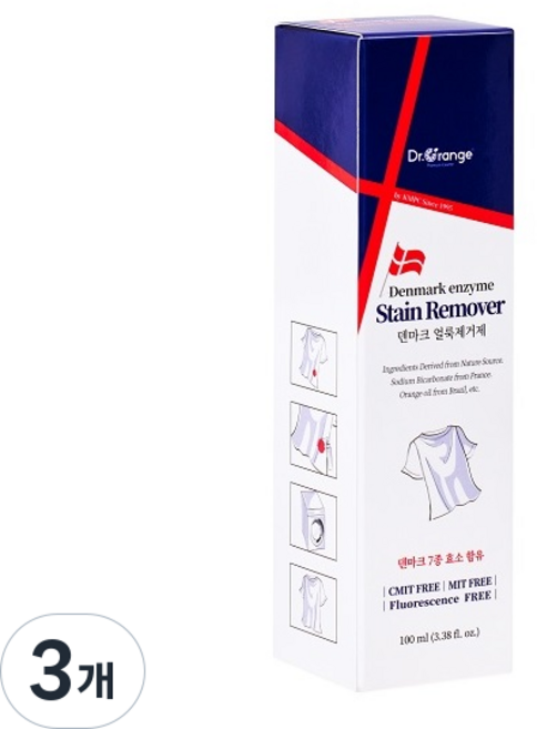 덴마크 신발클리너 다용도 얼룩제거제 3통, 100ml, 3개