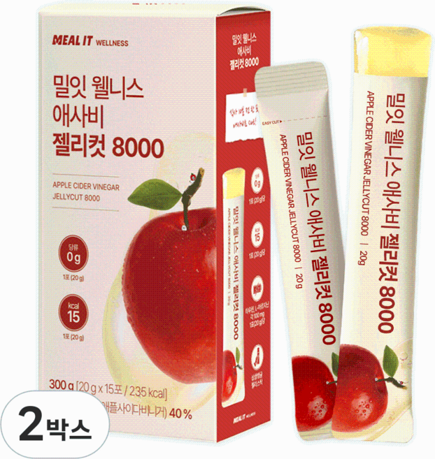밀잇 웰니스 애사비 젤리컷 8000mg, 2박스, 300g
