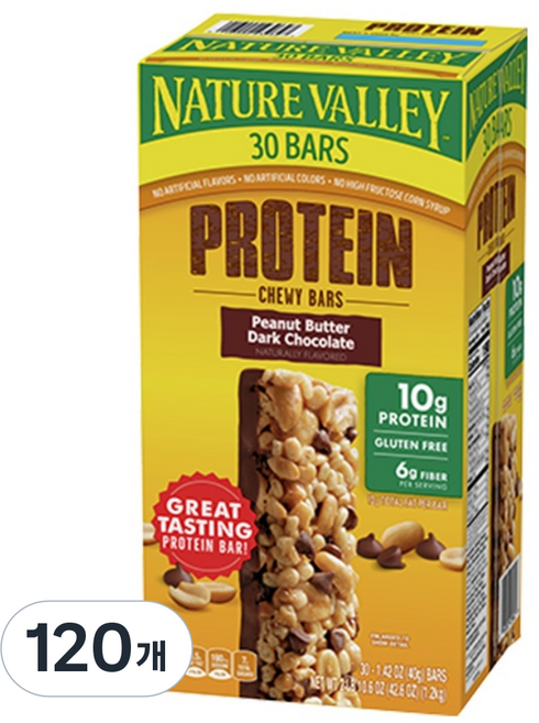 네이처밸리 프로틴 피넛버터 다크초콜릿, 40g, 120개