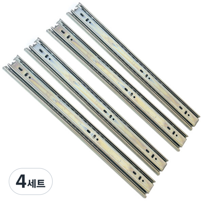 광폭 볼레일 450mm 서랍레일, 4개