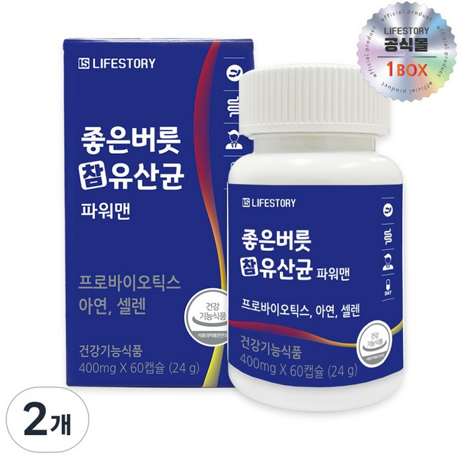 좋은버릇 참유산균 파워맨, 60정, 2개