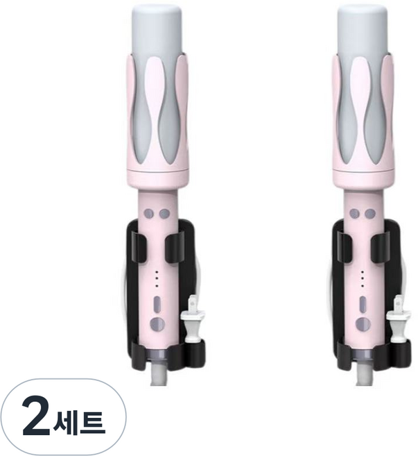 엑스비지 무타공 고데기 거치대 1+1, 2세트, 블랙