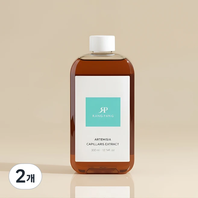 랑팡 국내산 인진쑥 추출물 사철쑥 원액 100% 붉은기 진정 맑은톤 토너, 2개, 300ml - 쿠팡