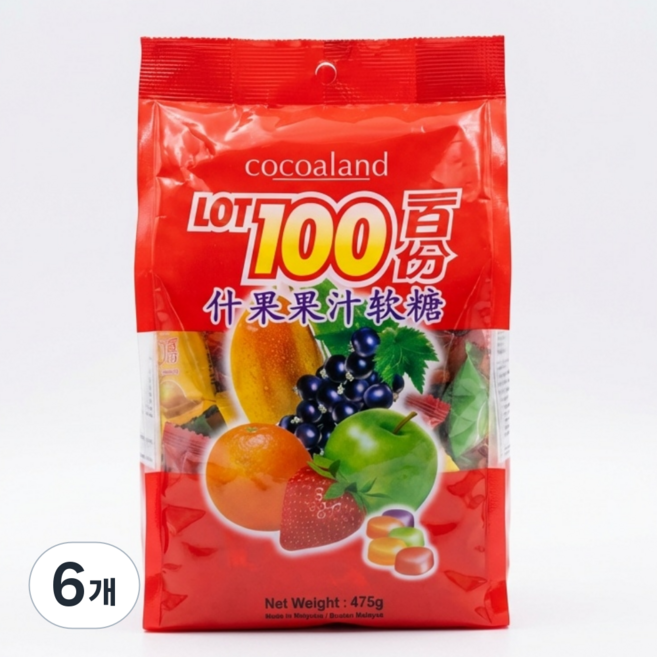 cocoaland LOT100 5종믹스젤리, 475g, 6개
