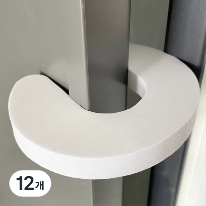 데이모노 충격 흡수 문 닫힘 방지 도어쿠션, 12개, 화이트