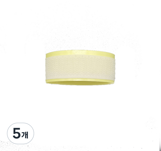 폭 2cm 투명해서 깔끔한 신형 사출 접착용 벨크로테이프, 흰색 보들이, 10미터 1롤, 5개