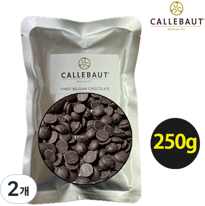 벨기에산 칼리바우트 다크 2815 커버처 초콜릿 깔리바우트 카카오 57.8%, 2개, 250g