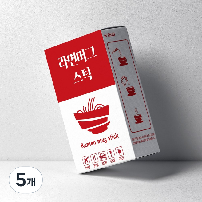 라면머그스틱 - 진한 맛 라면티백 형태보다 간편하게, 5개