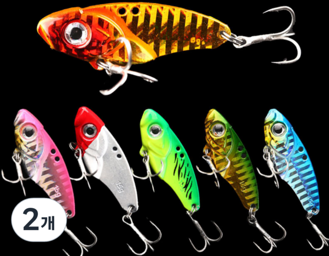 하마피싱 메탈지그 바이브레이션 6종세트, 2개, 15g, 혼합색상