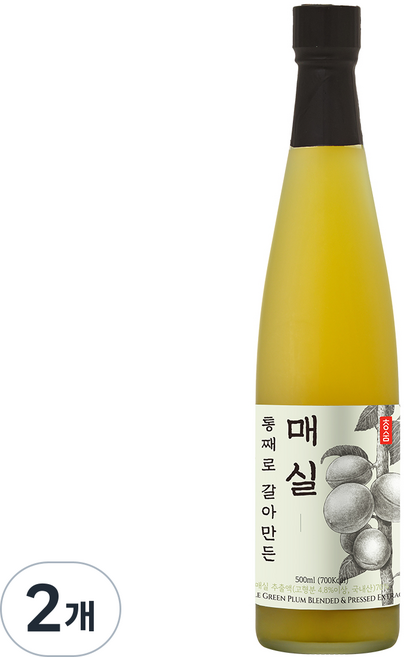 청숨 통째로 갈아만든 매실, 500ml, 2개