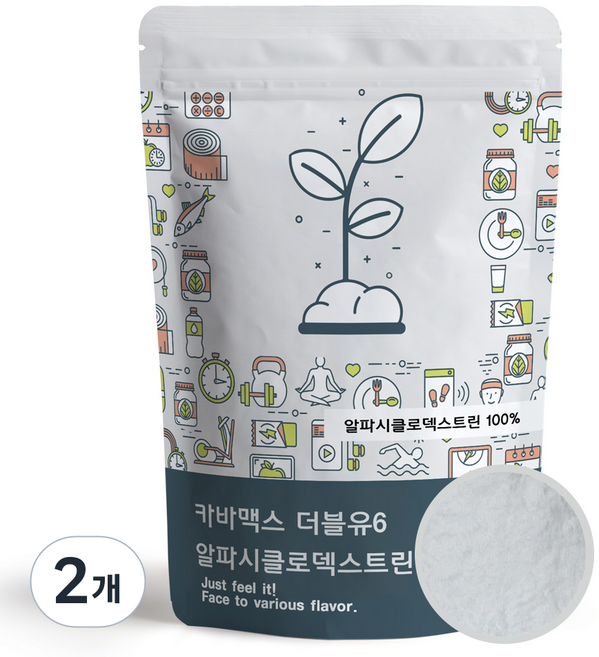 알파CD 알파시클로덱스트린 분말 가루, 2개, 500g